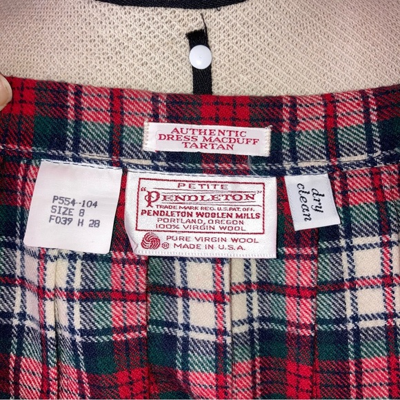 Pendleton Wool Authentic MacDuff Dress Tartan pleated skirt Made in USA - Picture 2 of 8